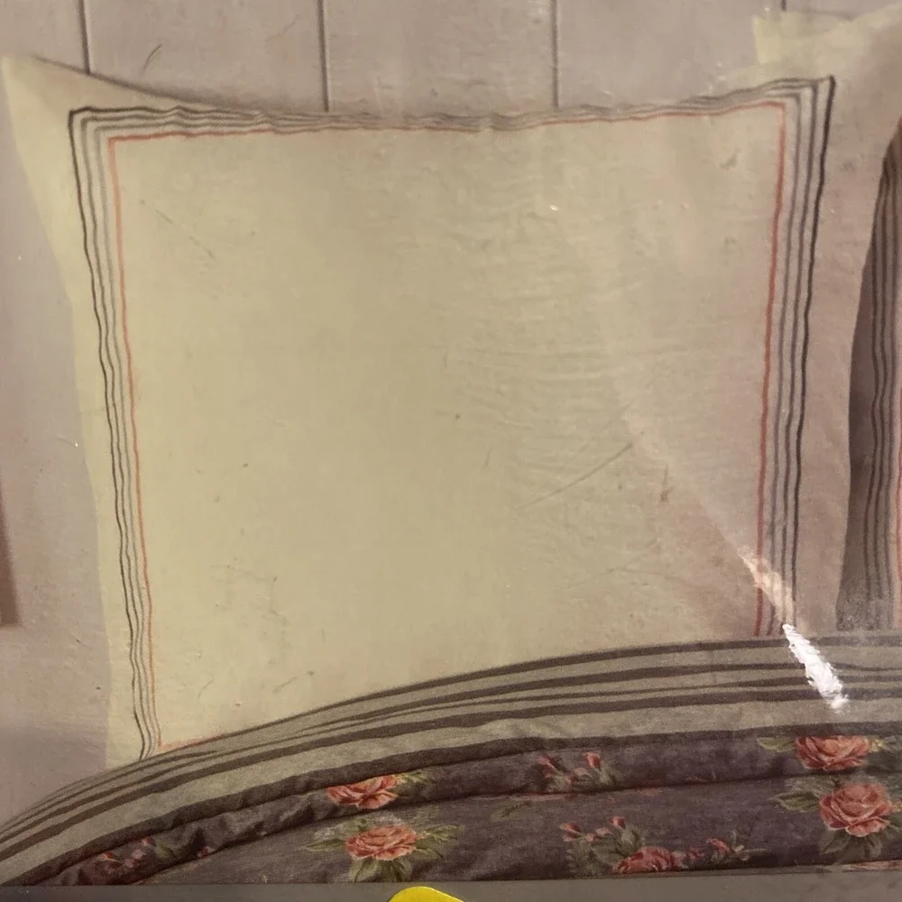 New Jessica Simpson‎ Marteen Euro sham linen blend Blush Pink, Gray, Cream 26